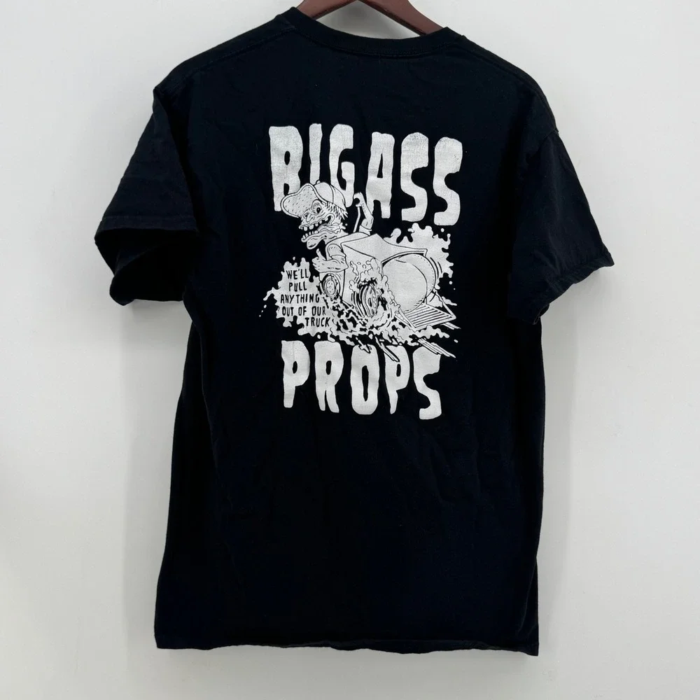 Gildan Big Ass Props Graphic T-Shirt‎ Mens Large Black Funny Trucker Tee